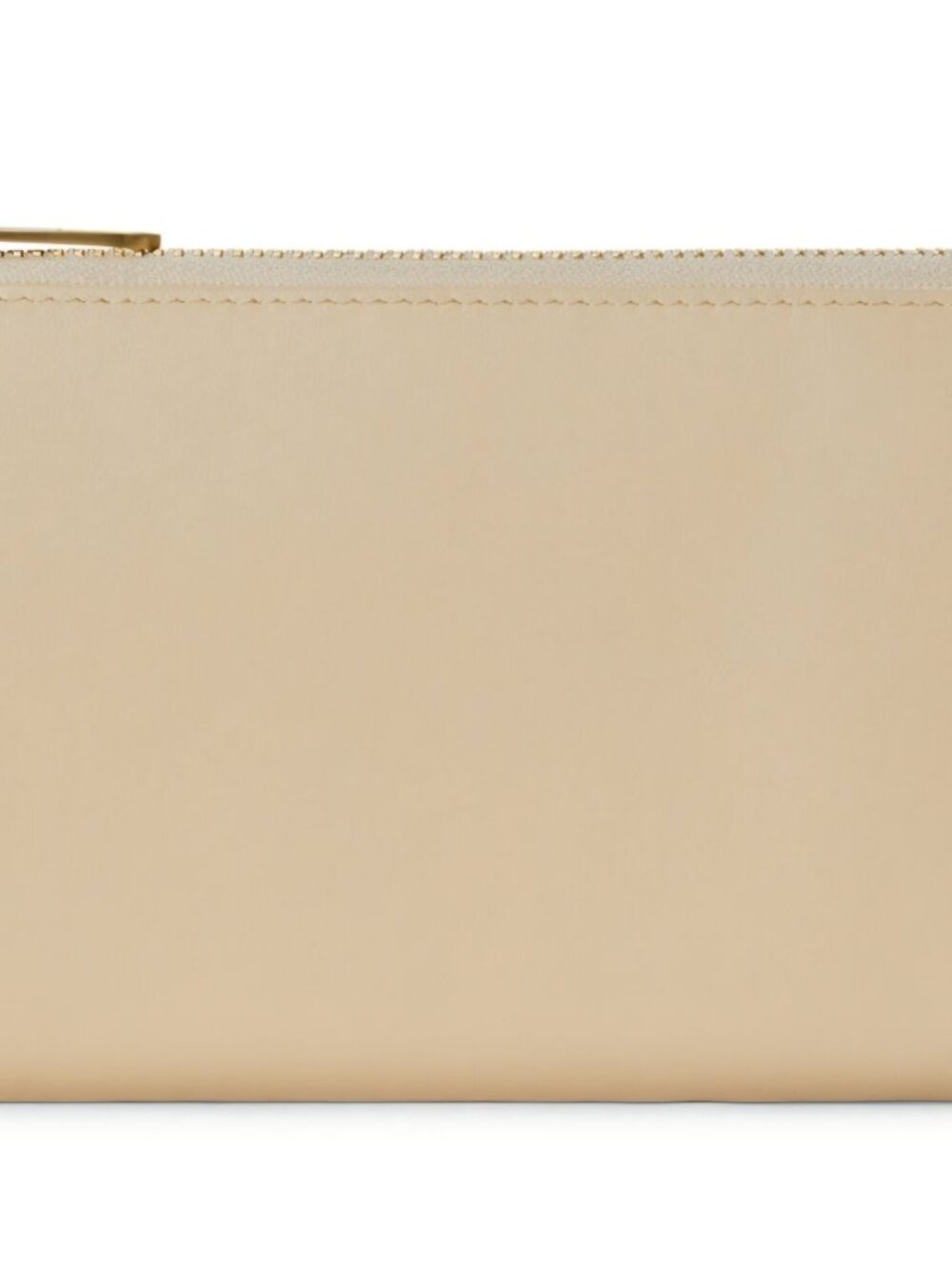 Longvadon Signature Zip-Around Wallet Beige Sable Soft Leather New in Box